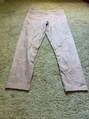 Zyia Pink Granite Digital Print Light n Tight High Rise 7/8 Leggings Sz 12